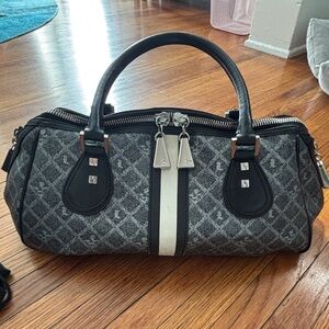 L.A.M.B. Esquivel silver handbag and wallet